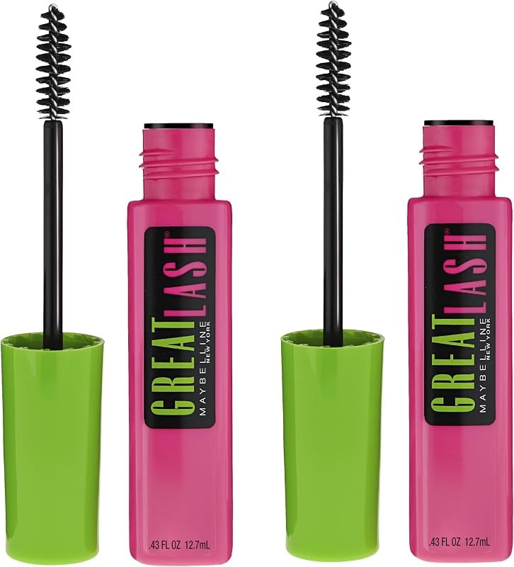 Maybelline Great Lash Washable Mascara Makeup, Volumizing Lash-Doubling Formula That Conditions As It Thickens, Very