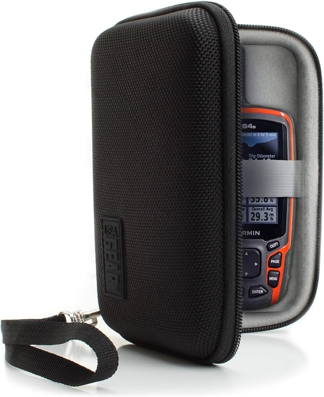 USA Gear Travel Electronics Organizer - Water Resistant Zipper Case, Hard Shell Exterior - 6.5 Inch Case Fits