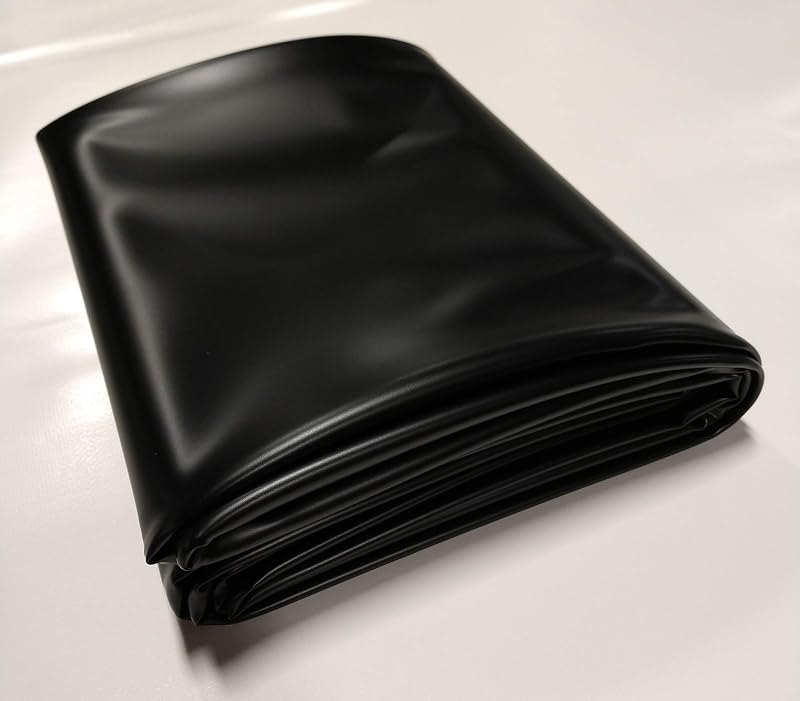 AODERTI 21x25 Black Pond Liner-21'W x 25'L (6.4m x 7.62m) in 20-mil Black PVC (0.50mm)-Fish/Plant Friendly for Koi