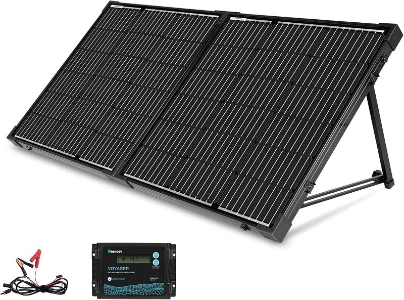 100W Portable Solar Panel, 25% High Efficiency Solar Panel Kit with 20A Charger Controller for 12V Battery&Power