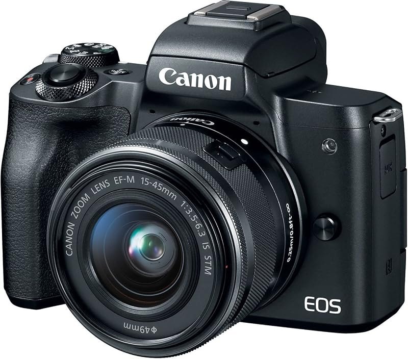 EOS M50 Mirrorless Vlogging Camera Kit with EF-M 15-45mm Lens, Black — Canon for beginner mirrorless camera