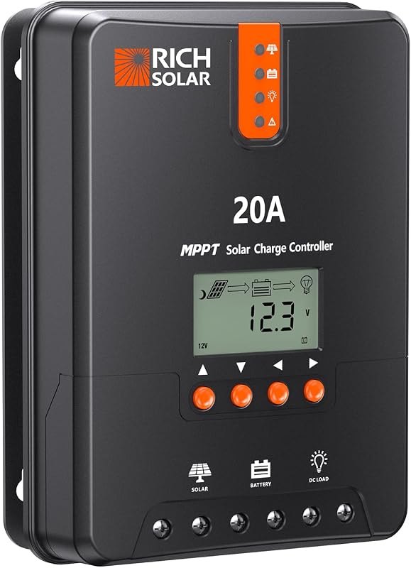 RICH SOLAR 20A MPPT Solar Charge Controller — solar charge controllers amazon for solar charge controllers
