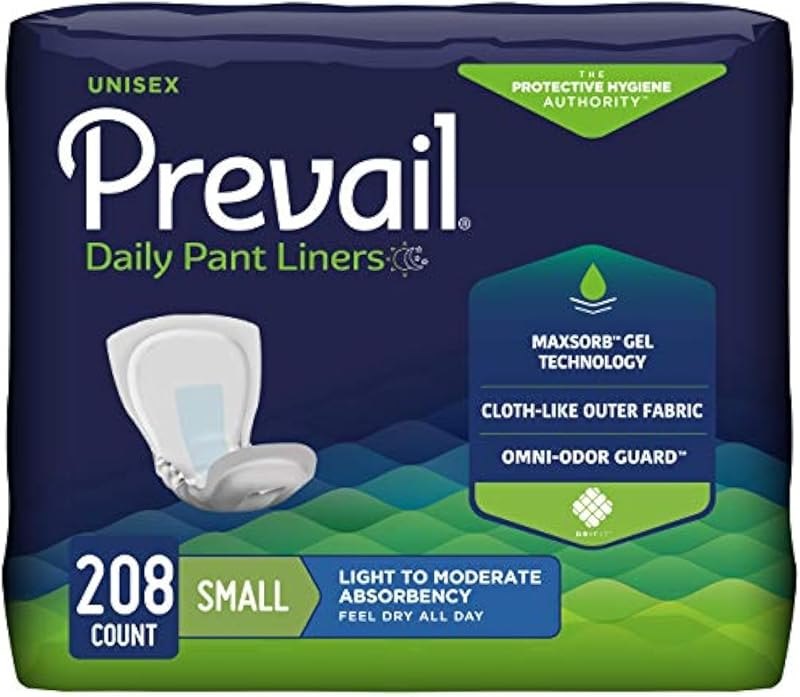Prevail Unisex Adult, Bladder Control Pads, 12-1/2 in, 208 ct — Adult Bladder Control Pads amp; Line for adult bladder