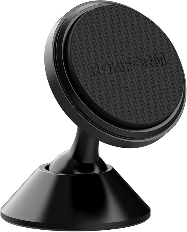 Rokform - Adjustable Magnetic Car Mount, 360 Degree Swivel with 3M VHB Tape, Cell Phone Holder, Aluminum Dashboard