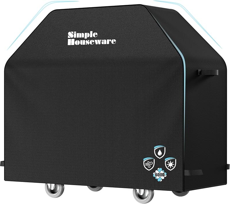 Simple Houseware 58 in. Heavy-Duty BBQ Gas Grill Cover, Waterproof — best bbq hard case for bbq hard case