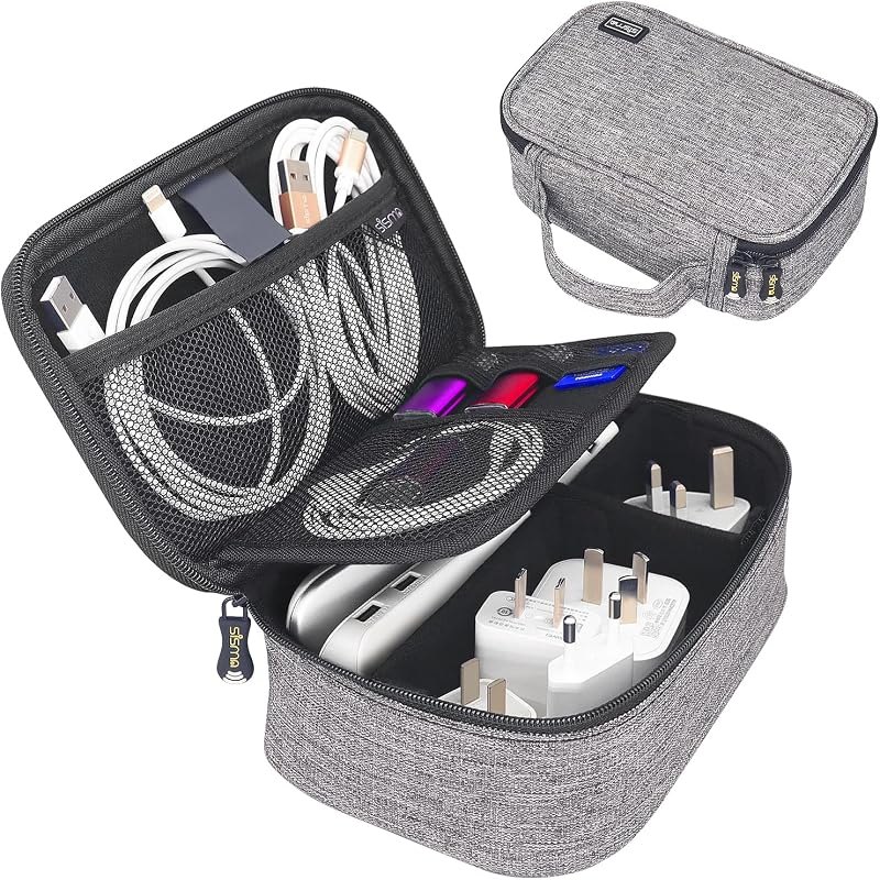 sisma Electronics Organizer Travel Tech Accessories Small Carrying Case — best travel cable organizer for travel cable
