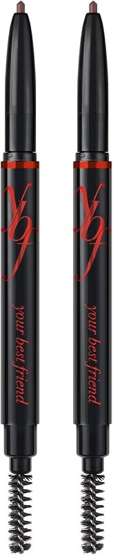YBF Beauty Eyebrow Pencil - Universal Automatic Brow Pencil With Spoolie Brush - Perfect Eyebrow Makeup Shaper and