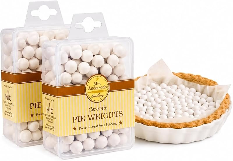 Mrs. Anderson's Baking Ceramic Pie Crust Weights, 270 Count, Natural Stoneware, For Blind Baking Pie Crusts And Tart