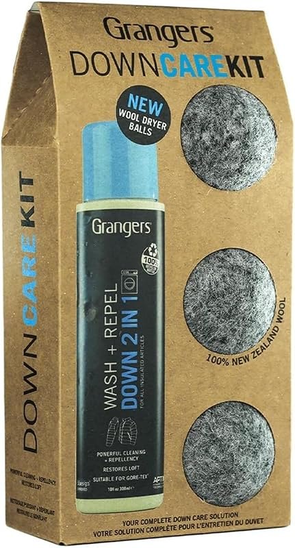 Grangers Down Care Kit (Includes 3 Wool Dryer Balls) — Stain, wool wash, and dryer bits. fo for stain wool wash dryer