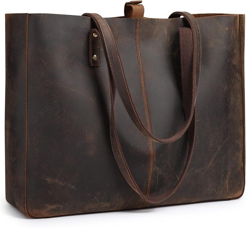 Genuine Leather Shoulder Tote Bag for Women Large Handbag Work Purse — Handbags and Luggage for handbags luggage