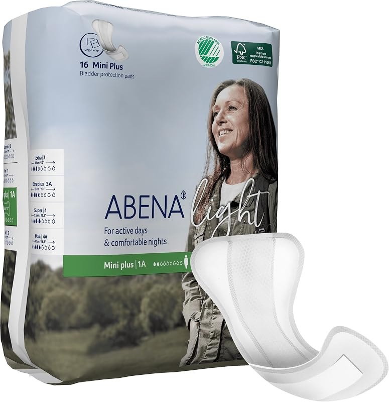 Light Premium Incontinence Pads, (Sizes 0 to 4A) Size 1A, 256 Count — Adult Bladder Control Pads amp; Line for adult