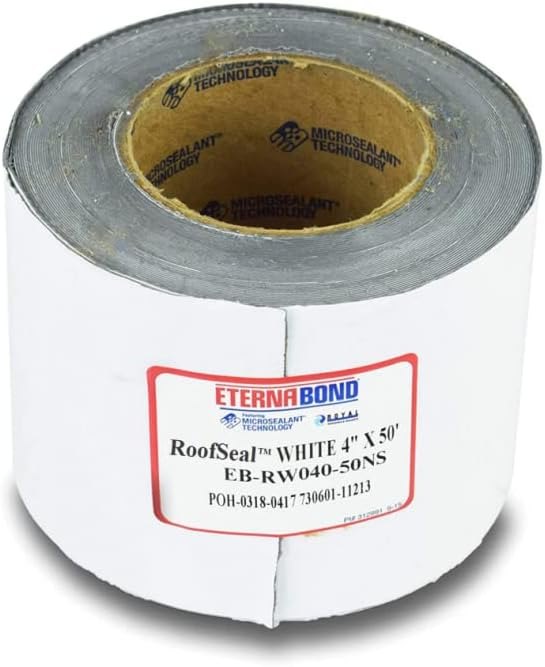 EternaBond RV Mobile Home Roof Seal Sealant Tape & Leak Repair Tape 4" x 50' Roll White Authentic (4''-50ft) — Guards