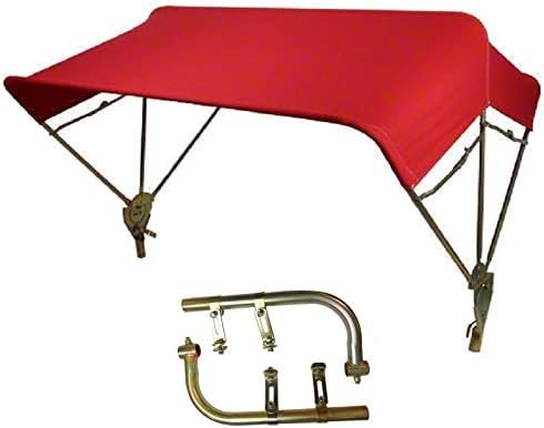 Farmer Bob's Parts Red Complete 3 Bow 48" Tractor Umbrella Buggy Top w/fender Mounts JBT3 406122 — tractor canopy for