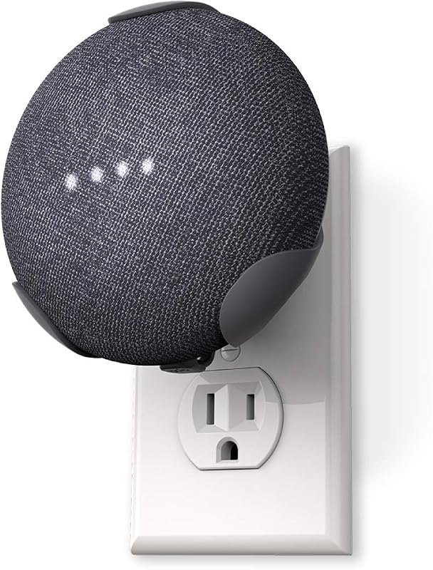 360 Electrical 360579 PowerClip Outlet Mount for Google Home Mini - Google Plug-in Bracket Stand Holder Case, for