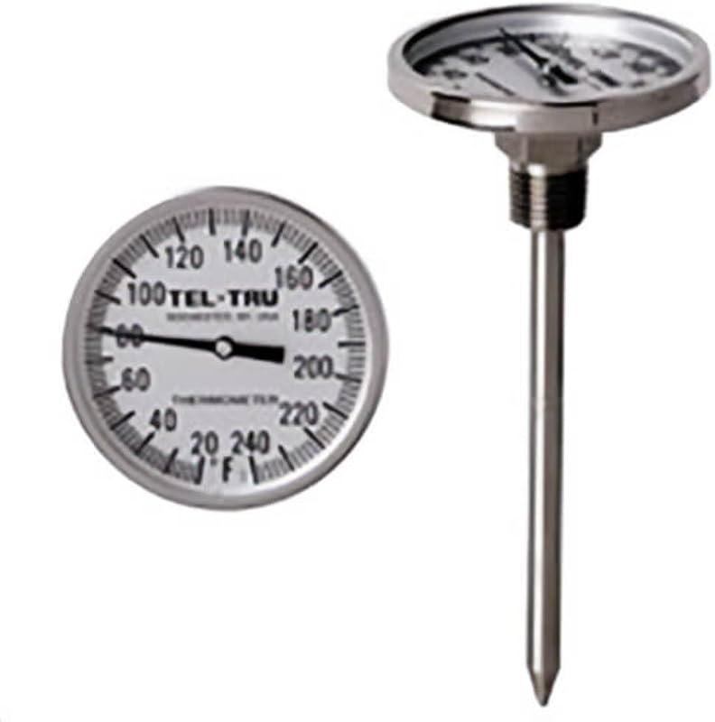 Tel-Tru LN250 Compost Thermometer, 2 inch Zoned dial, 20 inch stem, 0/200 Degrees F — compost thermometer for compost