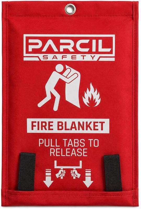 Parcil Distribution PD-452 Emergency Fire Blanket Car Emergency Kit Fire Extinguisher for Home & Kitchen, Woven