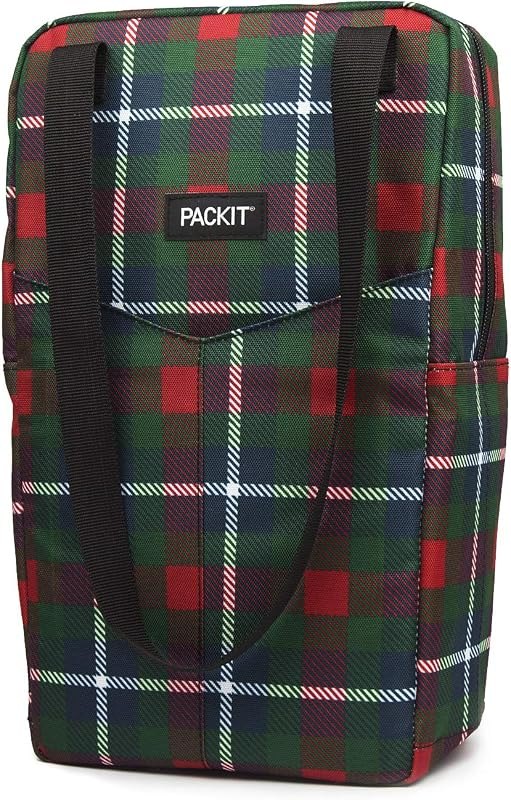 PackIt Freezable Double Wine Bag, Holiday Flannel — best wine carry strap for wine carry strap
