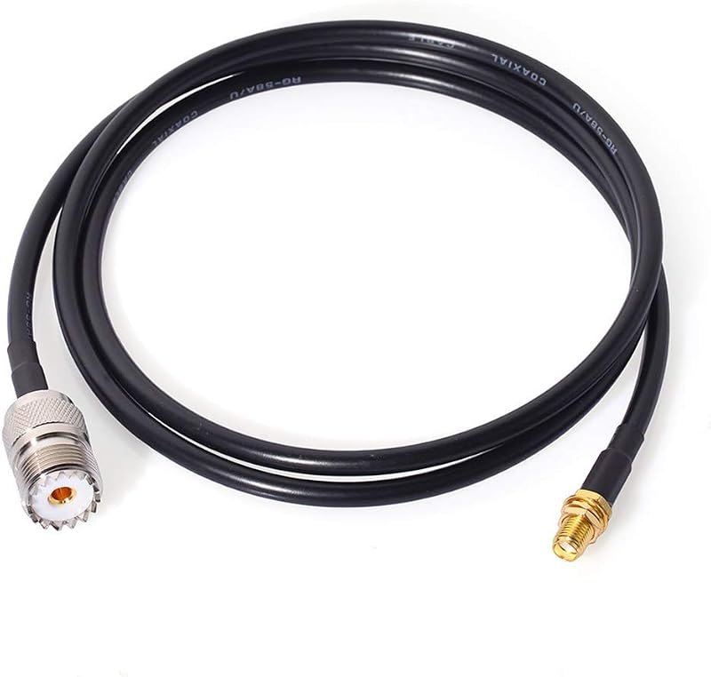 BINGFU Ham Radio Antenna Adapter SMA Female to UHF SO239 Female RG58 Coaxial Jumper Cable 1m 3 feet for Handheld Ham