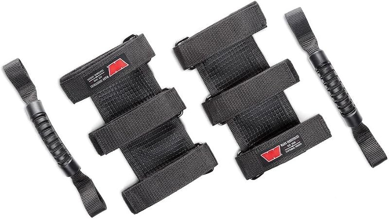 WARN 102653 Epic Trail Gear: Rubber Grip Grab Handles for Roll Cage/Bar, 1 Pair — Adult Grab Bars for adult grab bars