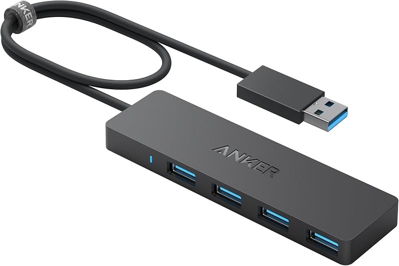 Anker USB Hub, 4-in-1 USB Splitter, 4 USB-A Ports with 5Gbps Data Transfer — Small computing add-ons: hubs, stand for