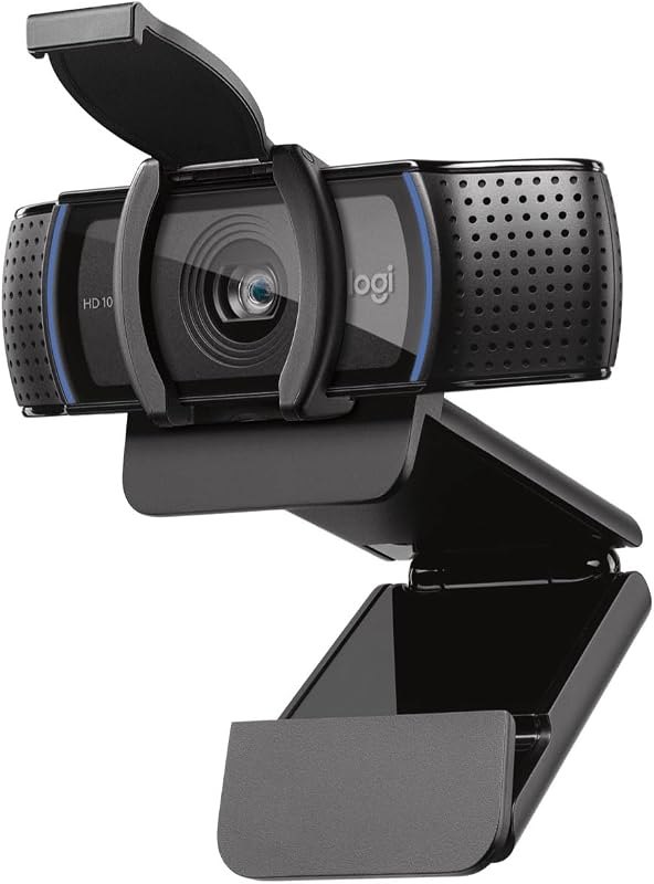 Logitech Webcam HD Pro C920S 1080p USB, 960-001252 (1080p USB Include Cover to Lens) — webcams 1080p webcam for 1080p