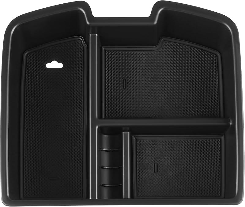 SCITOO Auto Center Console Insert Organizer Tray Armrest Box Accessories Replacement fit for 2007-2014 for Chevy