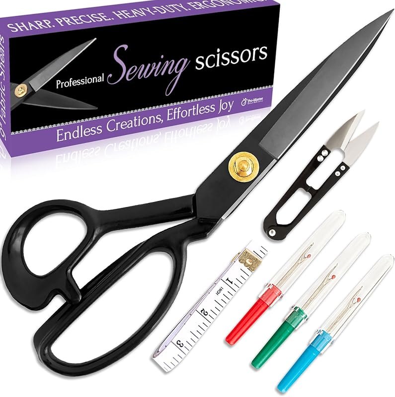 Professional 9 Inch Sewing Scissors for Fabric Cutting - Ultra Sharp, Heavy Duty Fabric Shears for Smooth, Precise