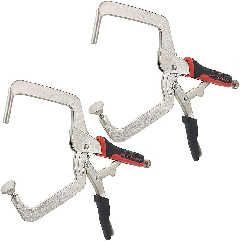 Monster & Master Pocket Hole Clamp, Right Angle Clamp For Woodworking and Pocket Hole Joinery, 11 inch, 2 Pack —