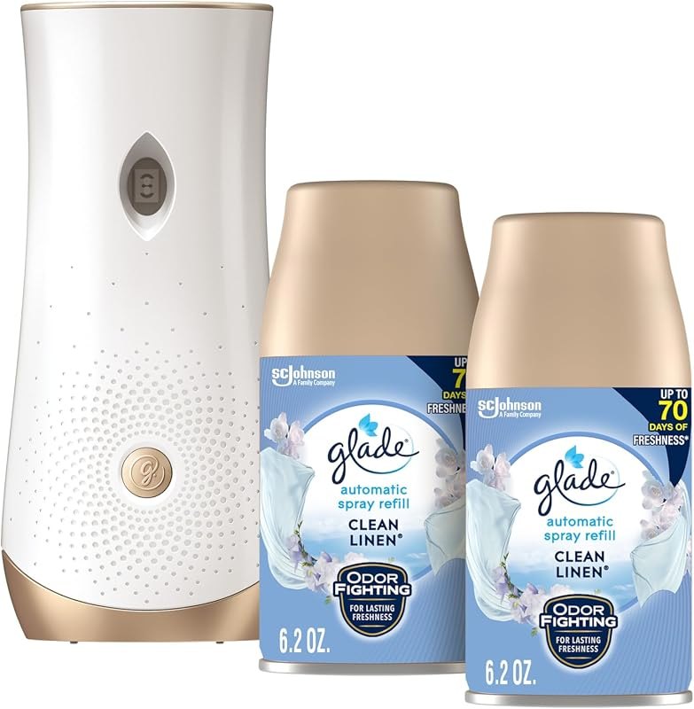 Glade Automatic Spray Air Freshener Kit, Clean Linen, Holder + 2 Refills — Home automation ideas and products r for