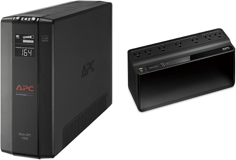 APC 1500VA UPS Battery Backup, Surge Protection - 600VA UPS Power Supply Has 7 Outlets, USB Port — best 1500VA battery