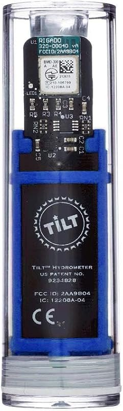 Tilt Wireless Blue Hydrometer and Thermometer: Patented Brewing Technology for Precision Monitoring & Control for