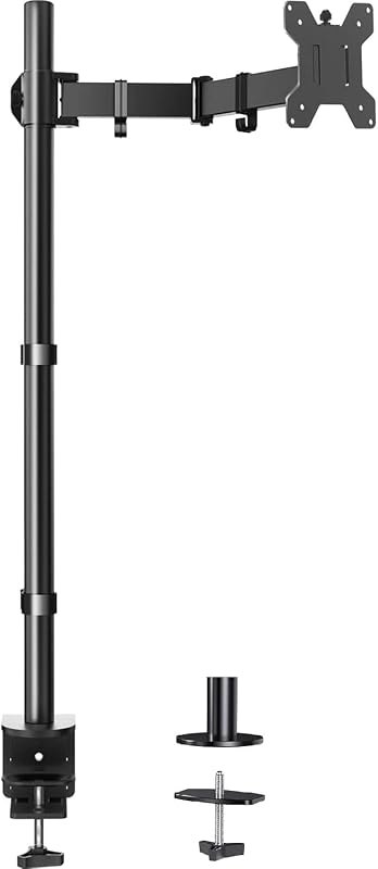 HUANUO Single Monitor Arm with 39 inch Extra-Tall Pole, Adjustable Computer Desk Mount for 13 — best computer monitor