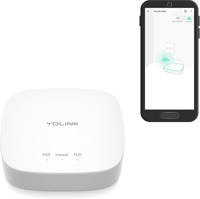 YoLink Hub, 1/4 Mile Super Long Range Smart Hub LoRa Enabled Smart Home Automation Bridge Home Security Monitoring