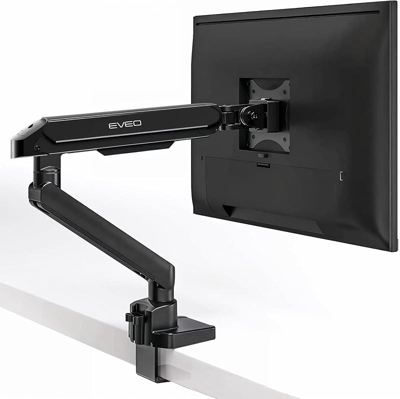 EVEO Premium Single Monitor Arm 14" — gas spring monitor mount for gas spring monitor mount