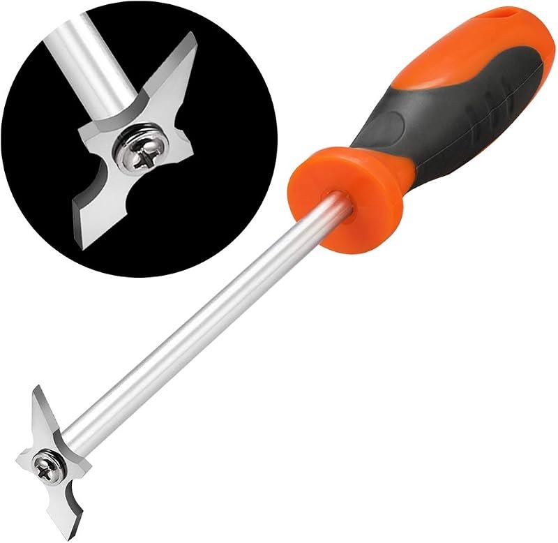Grout Removal Tool, Caulking Removal Tool, Grout Cleaner, Scraper, Scrubber Brush, Tile Joint Cleaning Brush, Remove