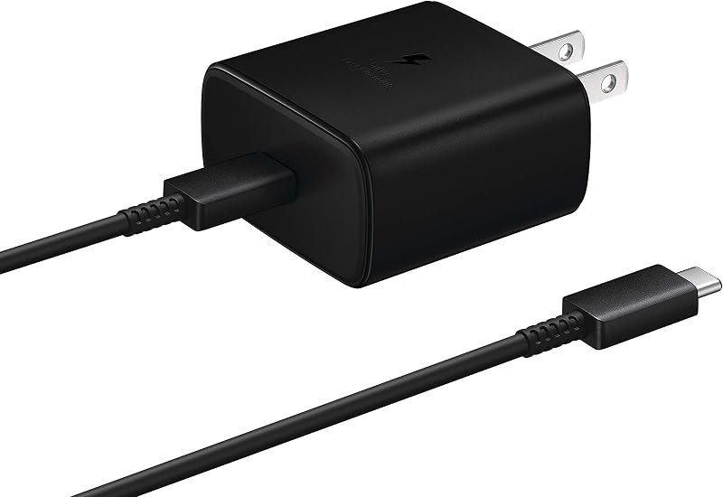 SAMSUNG 45W Wall Charger USB Type C Adapter w/ Cable, Super Fast Charging Block for Galaxy Phones and Devices, US