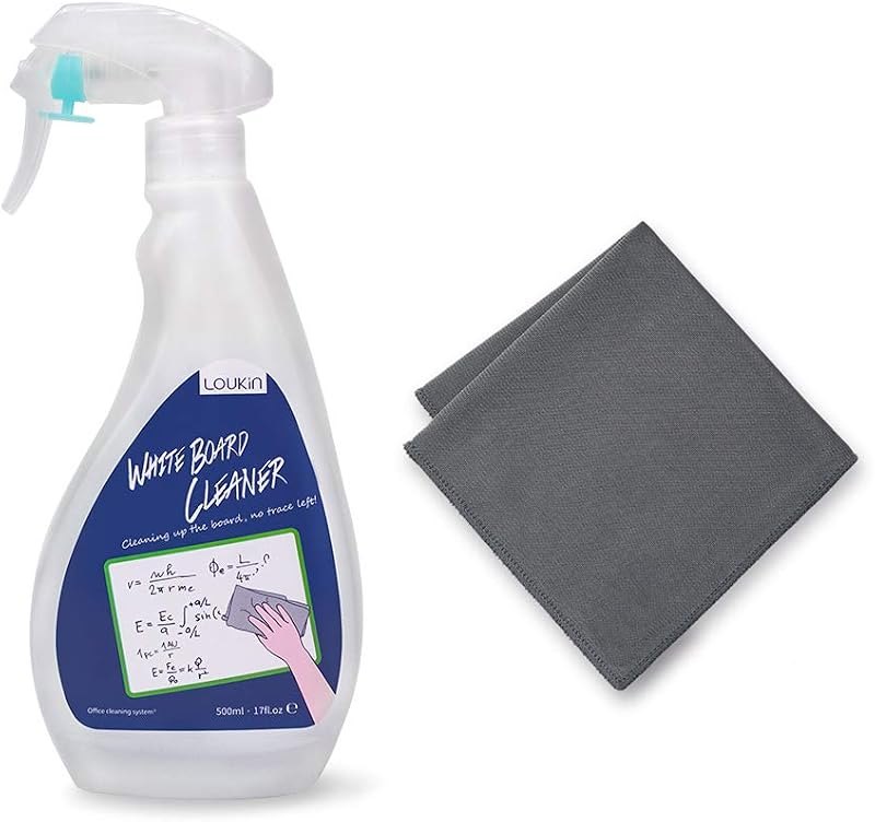 Dry Erase Cleaner, 17 fl oz Whiteboard Cleaning Spray with Cloth — white cleaning kit amazon for white cleaning kit