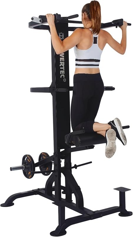 PowerTec Levergym Assisted Chin Up Bar and Dip Station, 400 lbs Max Load - Pullup Bar and Home Gym Equipment with