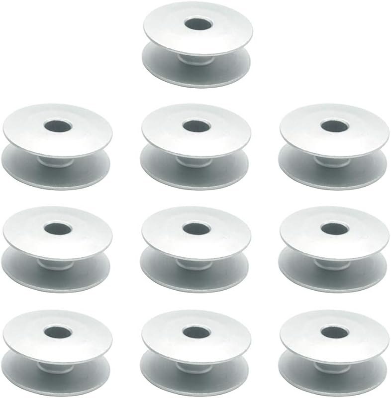 FoRapid Large Capacity Aluminum Bobbins 25mm x 10.6mm Less Resistance High Tolerance Sewing Accessory for Most