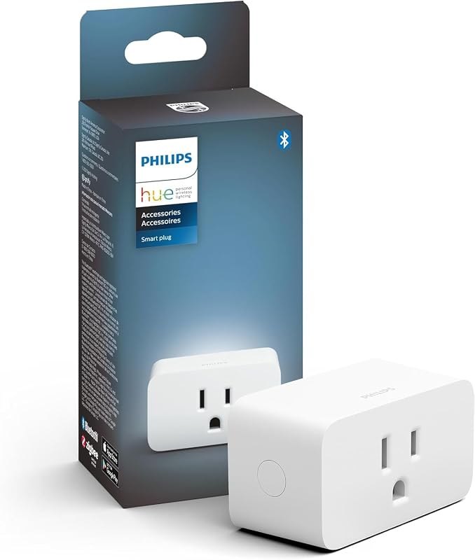 Philips Hue Smart Plug, White - 1 Pack - Turns Any Light Into a Smart Light - Control with Hue App - Compatible with