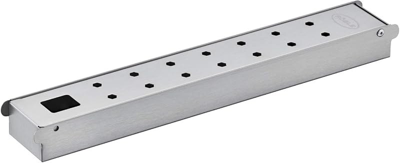 Rösle Smoker Box VIDERO, Stainless Steel, BBQ Smoker Box for Gas Grills, 40.8 x 6 x 3.7 cm, 18/10 Stainless Steel