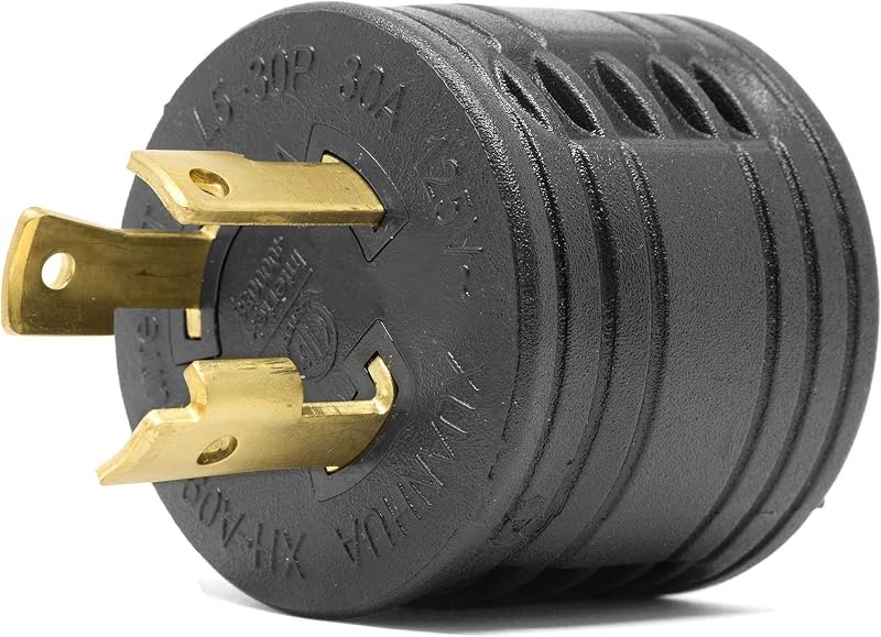 WEN GNA030, NEMA L5-30P Twist-Lock Power Plug to TT-30R Ready Outlet 120V 30-Amp 3600-Watt Generator to RV Adapter