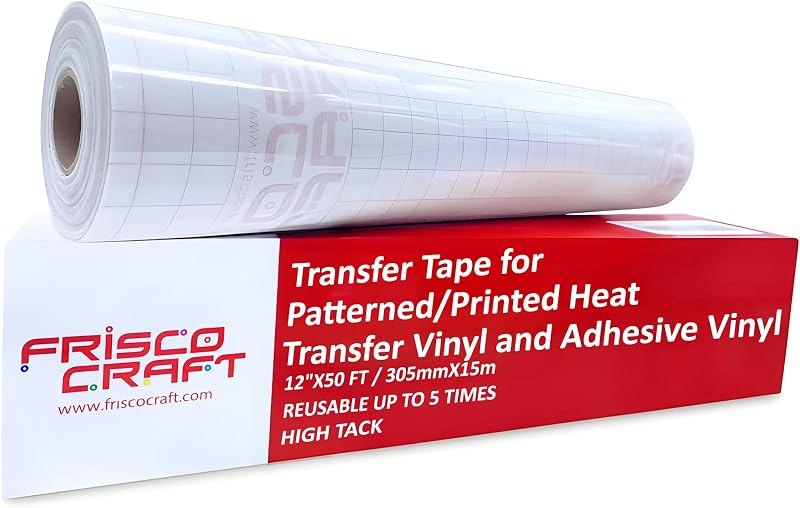 Frisco Craft Clear Heat Transfer Vinyl Transfer Tape 12" x 50 ft — craft transfer tape for craft transfer tape