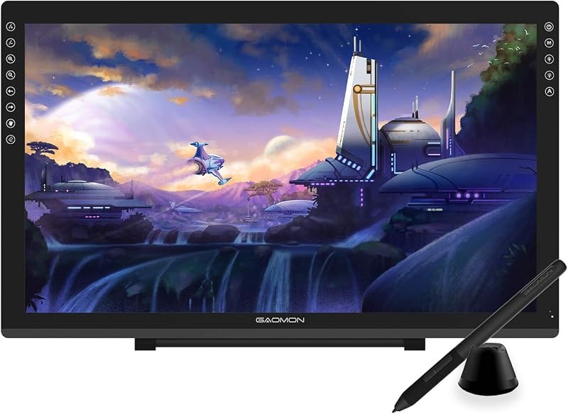 GAOMON PD2200 Drawing Tablet with Screen, 21.5", Full-Laminated, 130% sRGB — drawing tablet stand for drawing tablet