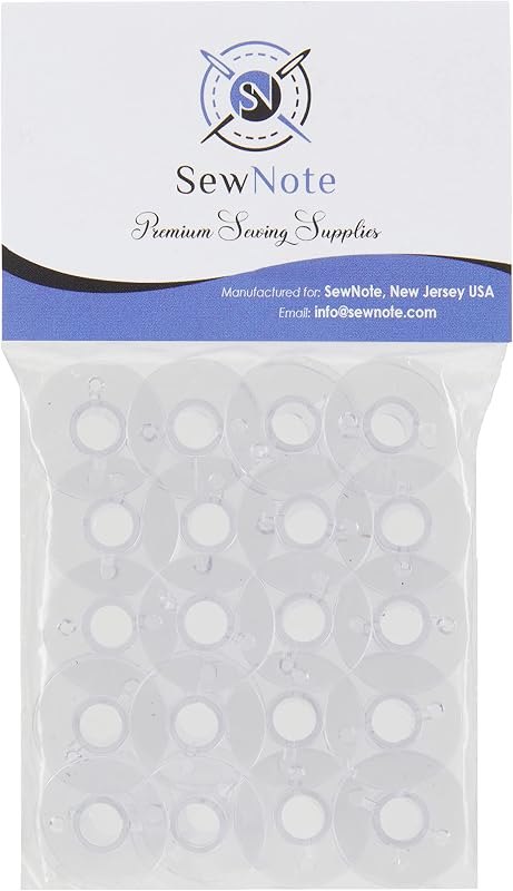 SewNote Bobbins for Janome Sewing Machine - 20 Pack Embroidery Bobbins - Compatible with Janome HD1000, HD3000, Memory