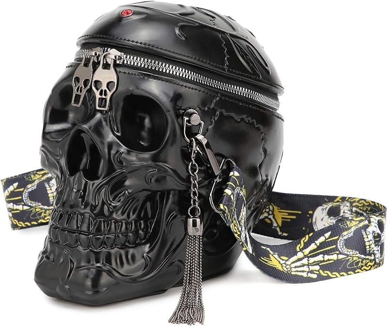 Skull Purses Handbags For Women Shoulder Bag,Skull Crossbody Purse Gothic Bag Purses Holiday Party Gift — shoulder bag