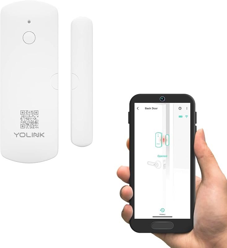 YoLink LoRa Smart Door & Window Sensor: Up to 1/4 Mile Open-Air Range, Door Left-Open Reminders, up to 5 Year Battery