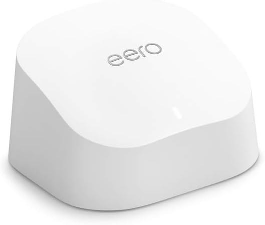Like-New Amazon eero 6 mesh wifi add-on extender - Add up to 1,500 sq. ft. of Wi-Fi 6 coverage. Required eero mesh