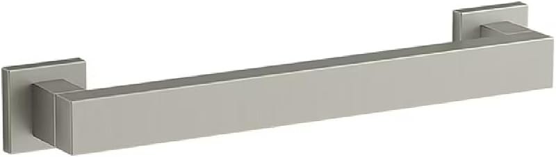 KOHLER K-23293-BN Square 12 Inch Grab Bar, Installation Hardware Included, 300lb Capacity, Vibrant Brushed Nickel —