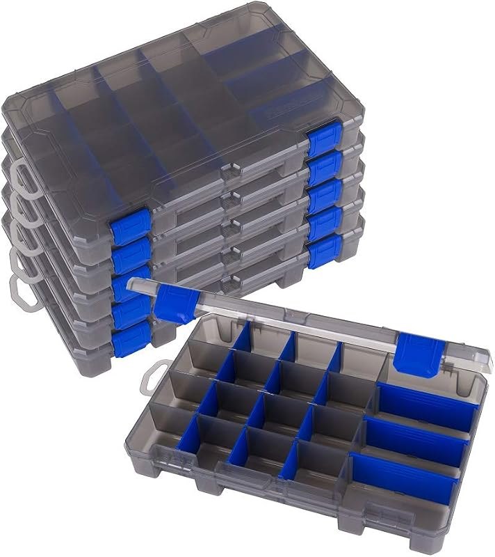 Flambeau Outdoors Zerust MAX 4004ZMP Tackle Box, 6-Pack, Smoke Gray, 11in — Tackle that does not rust in the tra for